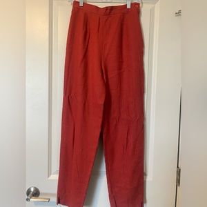 Stephanie Queller linen blend high waisted pants. These are lined. No pockets